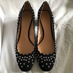 Chloe scalloped flats with heel brand new 41